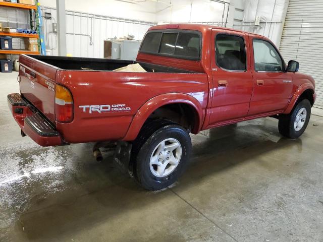 5TEHN72N72Z099053 - 2002 TOYOTA TACOMA DOUBLE CAB 红色 照片 3