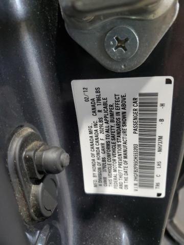 2HGFB2F95CH553203 - 2012 HONDA CIVIC EXL Gri fotoğraf 12