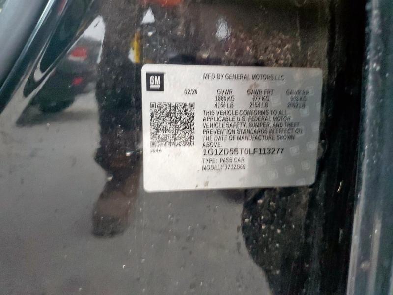 1G1ZD5ST0LF113277 - 2020 CHEVROLET MALIBU LT BLACK photo 12