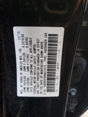 1HGCR3F9XHA012772 - 2017 HONDA ACCORD TOURING 黑色 照片 12