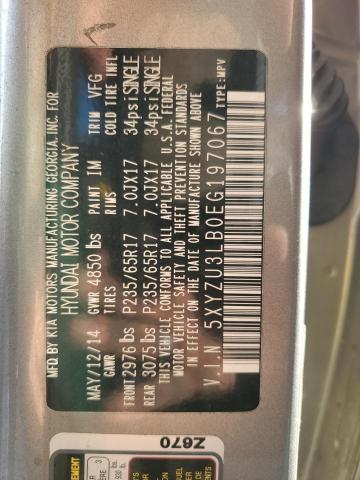 5XYZU3LB0EG197067 - 2014 HYUNDAI SANTA FE S 灰色 照片 14