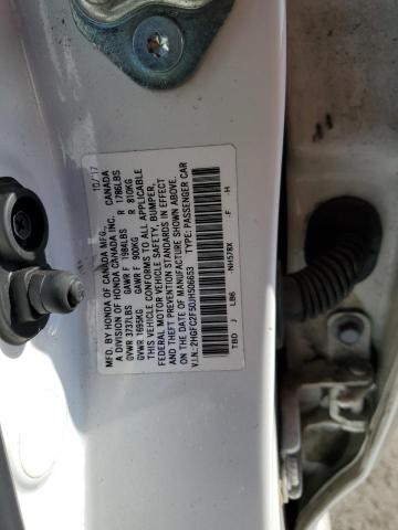 2HGFC2F50JH506653 - 2018 HONDA CIVIC LX 白色 照片 12