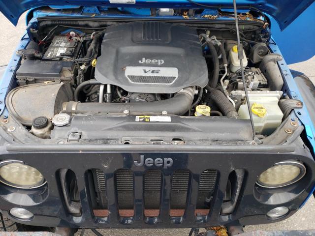 1C4AJWAG3FL715183 - 2015 JEEP WRANGLER SPORT BLUE photo 11