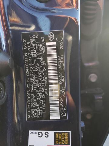 JTDEPMAE6NJ195137 - 2022 TOYOTA COROLLA LE Mavi foto 12