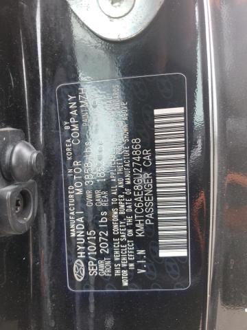 KMHTC6AE8GU274868 - 2016 HYUNDAI VELOSTER TURBO BLACK photo 12