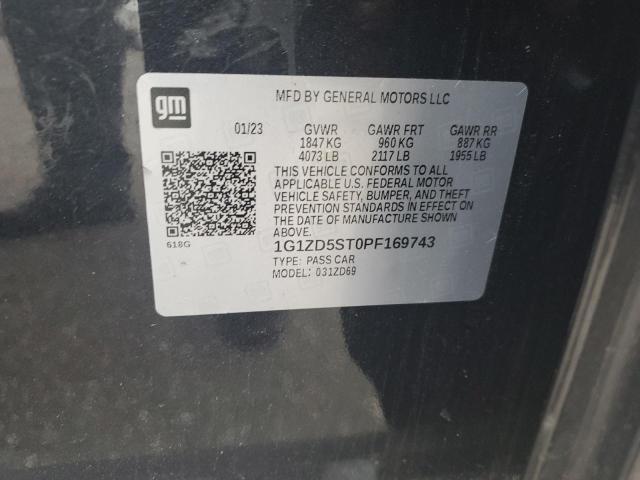 1G1ZD5ST0PF169743 - 2023 CHEVROLET MALIBU LT GRAY photo 13