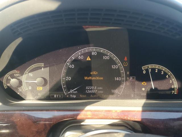 WDDNG86X78A169593 - 2008 MERCEDES-BENZ S 550 4MATIC BLACK photo 9