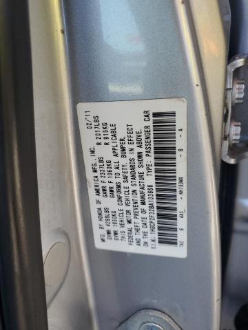 1HGCP2F32BA103666 - 2011 HONDA ACCORD LX GRAY photo 13