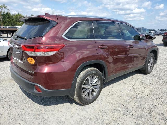 5TDJZRFH1KS991009 - 2019 TOYOTA HIGHLANDER SE ბურგუნდია ფოტო 3