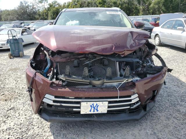 5TDJZRFH1KS991009 - 2019 TOYOTA HIGHLANDER SE ბურგუნდია ფოტო 5