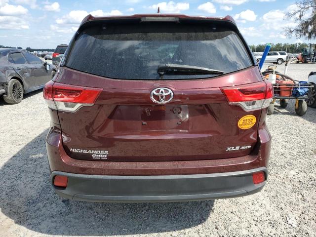 5TDJZRFH1KS991009 - 2019 TOYOTA HIGHLANDER SE ბურგუნდია ფოტო 6