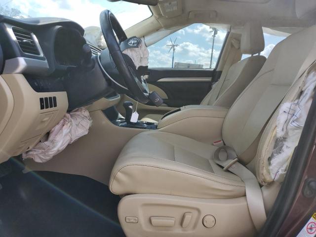 5TDJZRFH1KS991009 - 2019 TOYOTA HIGHLANDER SE ბურგუნდია ფოტო 7