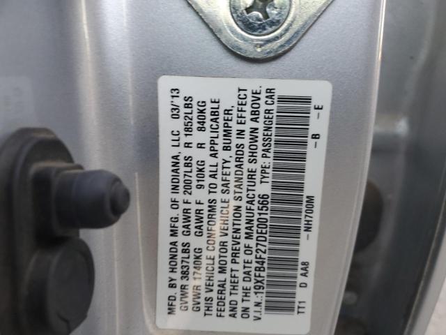 19XFB4F27DE001566 - 2013 HONDA CIVIC HYBRID 银色 照片 12