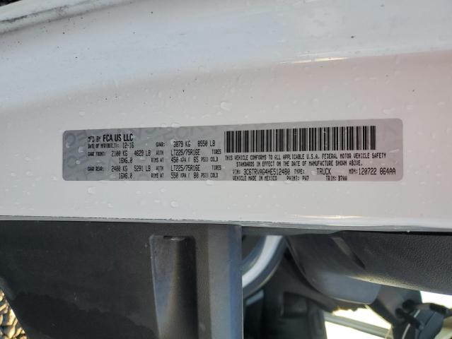 3C6TRVAG4HE512480 - 2017 RAM PROMASTER 1500 STANDARD WHITE photo 13