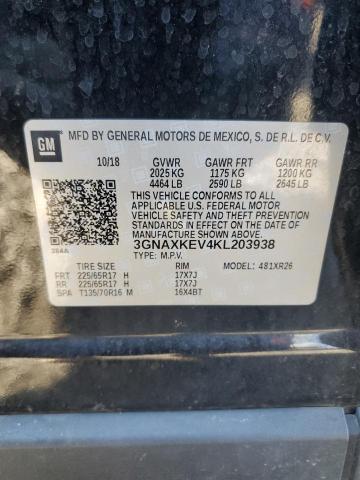 3GNAXKEV4KL203938 - 2019 CHEVROLET EQUINOX LT 黑色 照片 13