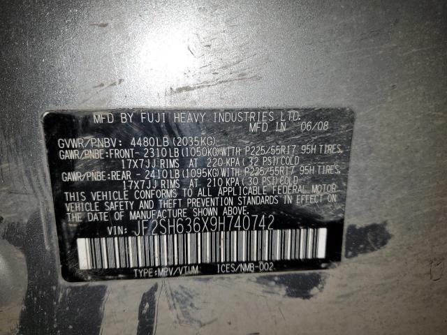 JF2SH636X9H740742 - 2009 SUBARU FORESTER 2.5X PREMIUM 银色 照片 13