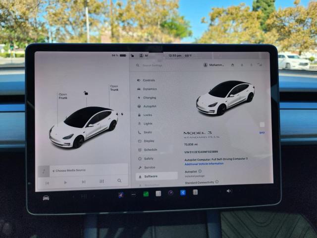 5YJ3E1EA9MF023886 - 2021 TESLA MODEL 3 WHITE photo 8