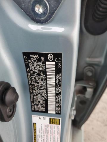 JTDKARFU2J3547159 - 2018 TOYOTA PRIUS 青色 照片 12