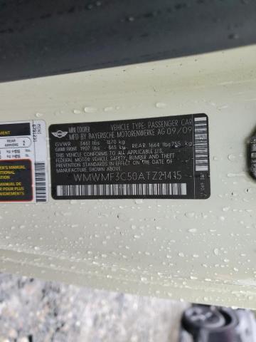 WMWMF3C50ATZ21415 - 2010 MINI COOPER CREAM photo 13