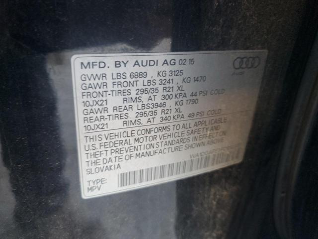 WA1DGAFE3FD018607 - 2015 AUDI Q7 PRESTIGE BLACK photo 13