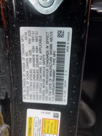 2HKRS4H77RH468897 - 2024 HONDA CR-V EXL BLACK photo 13
