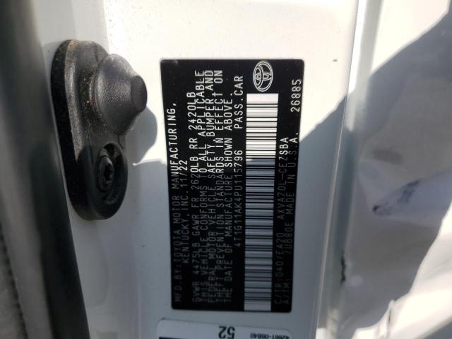 4T1G11AK4PU115796 - 2023 TOYOTA CAMRY SE NIGHT SHADE WHITE photo 13