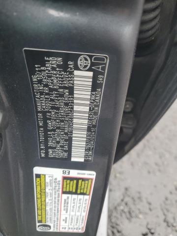 2T1BU4EE0BC713191 - 2011 TOYOTA COROLLA BASE GRAY photo 13