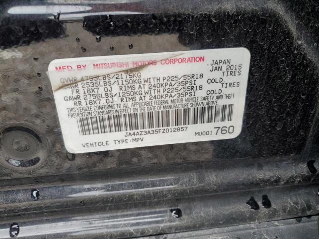 JA4AZ3A35FZ012857 - 2015 MITSUBISHI OUTLANDER SE BLACK photo 12
