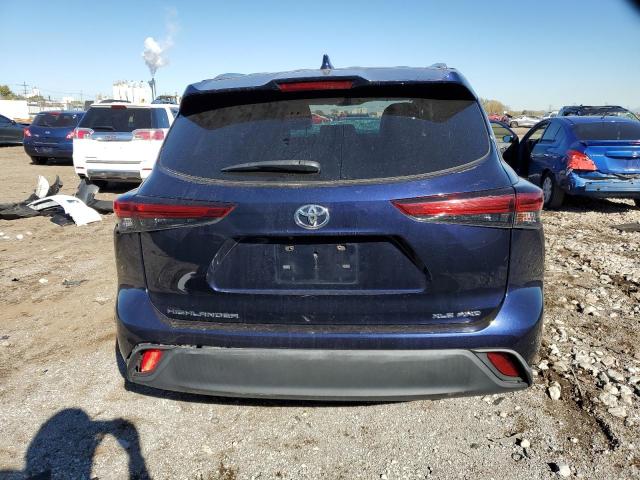 5TDGZRBH6MS537566 - 2021 TOYOTA HIGHLANDER XLE Azul foto 6