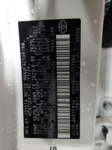 4T1DAACK4SU087426 - 2025 TOYOTA CAMRY XSE WHITE photo 13