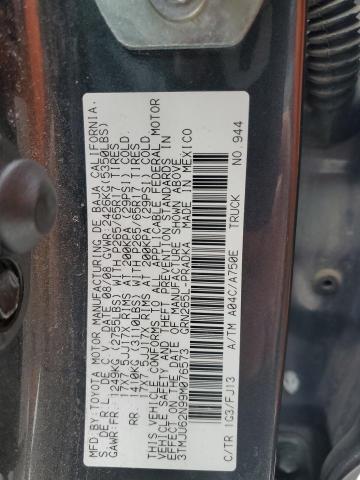 3TMJU62N99M076573 - 2009 TOYOTA TACOMA DOUBLE CAB PRERUNNER GRAY photo 12