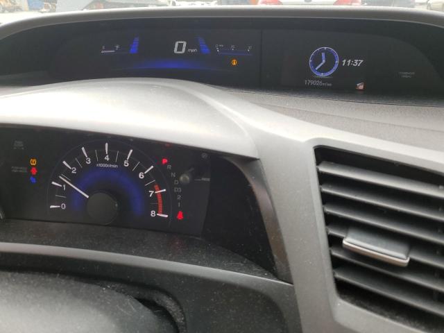 19XFB2F52CE087883 - 2012 HONDA CIVIC LX GRAY photo 9