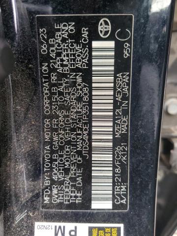 JTDS4MCE1P3518087 - 2023 TOYOTA COROLLA SE BLACK photo 12