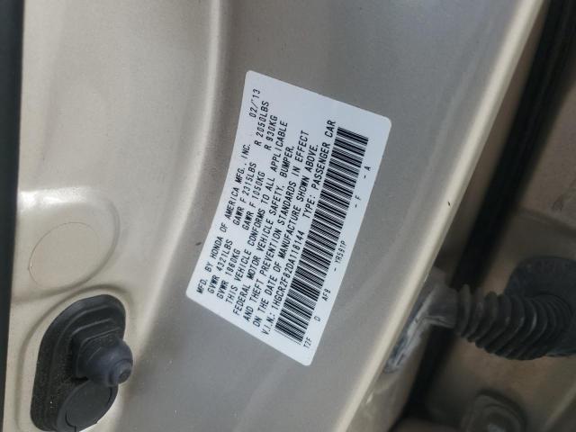 1HGCR2F82DA118144 - 2013 HONDA ACCORD EXL ბეჟი ფოტო 12