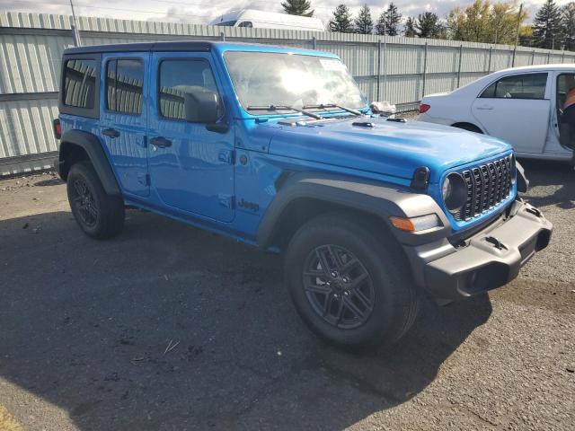 1C4PJXDN2RW353358 - 2024 JEEP WRANGLER SPORT BLUE photo 4