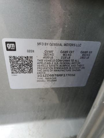 1G1ZD5ST6RF177056 - 2024 CHEVROLET MALIBU LT GRAY photo 13