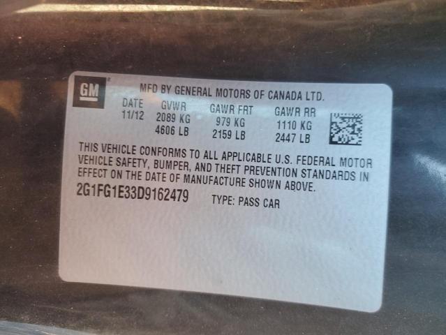 2G1FG1E33D9162479 - 2013 CHEVROLET CAMARO LT TWO TONE photo 12