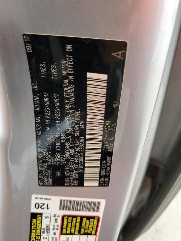 5TDYZ3DC3HS892364 - 2017 TOYOTA SIENNA XLE 银色 照片 13