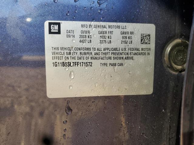 1G11B5SL7FF171572 - 2015 CHEVROLET MALIBU LS رمادي صورة 13