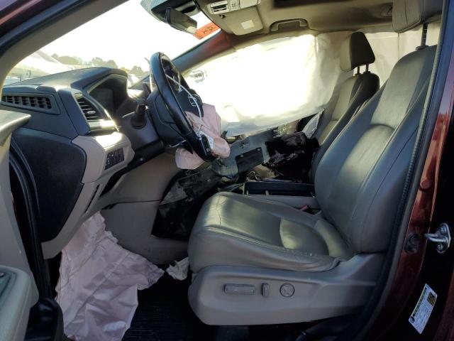 5FNRL6H70JB091440 - 2018 HONDA ODYSSEY EXL BURGUNDY photo 7