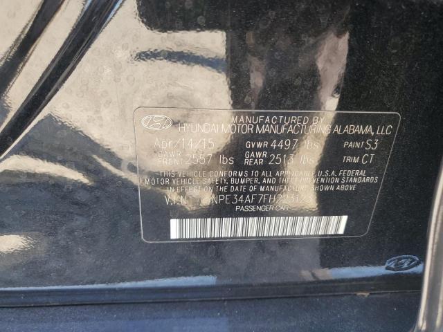 5NPE34AF7FH223123 - 2015 HYUNDAI SONATA SPORT BLACK photo 12