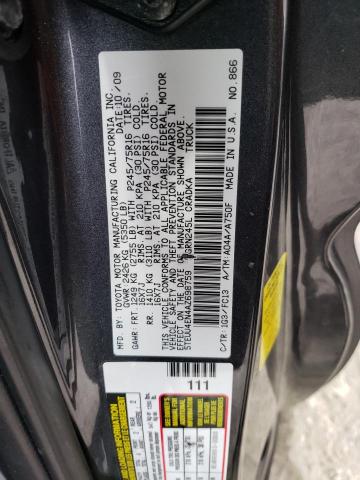 5TEUU4EN4AZ698759 - 2010 TOYOTA TACOMA ACCESS CAB Grafito foto 12