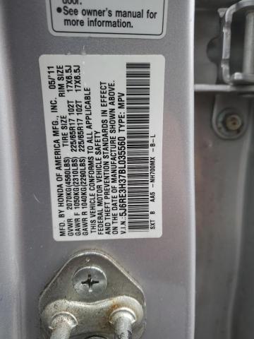5J6RE3H37BL035560 - 2011 HONDA CR-V LX SILVER photo 13