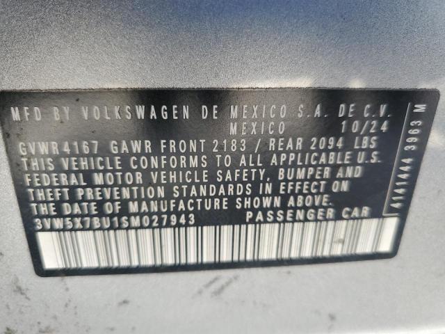 3VW5X7BU1SM027943 - 2025 VOLKSWAGEN JETTA S SILVER photo 12