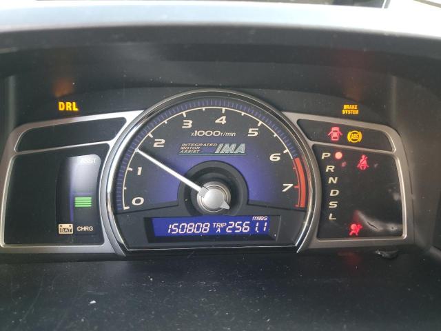 JHMFA36278S013974 - 2008 HONDA CIVIC HYBRID BLUE photo 9