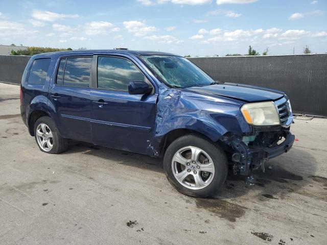 5FNYF3H53FB010115 - 2015 HONDA PILOT EXL BLUE photo 4