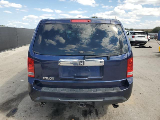 5FNYF3H53FB010115 - 2015 HONDA PILOT EXL BLUE photo 6
