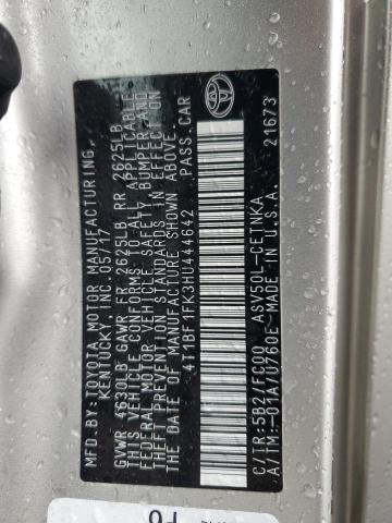 4T1BF1FK3HU444642 - 2017 TOYOTA CAMRY LE 金色 照片 12