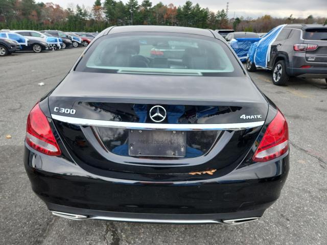 55SWF4KB4HU210076 - 2017 MERCEDES-BENZ C 300 4MATIC BLACK photo 6