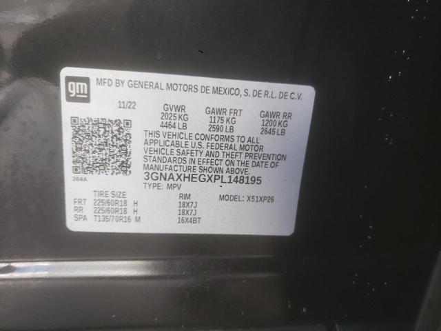 3GNAXHEGXPL148195 - 2023 CHEVROLET EQUINOX LS Schwarz Foto 13